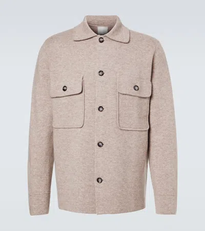Allude Wool And Cashmere Overshirt In Neutral