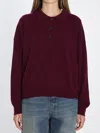 Allude Wool And Cashmere Polo Shirt In Purple