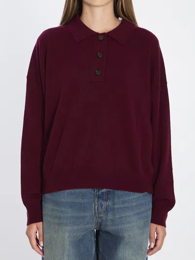 Allude Wool And Cashmere Polo Shirt In Brown