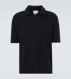 Allude Wool And Cashmere Polo Sweater In Black
