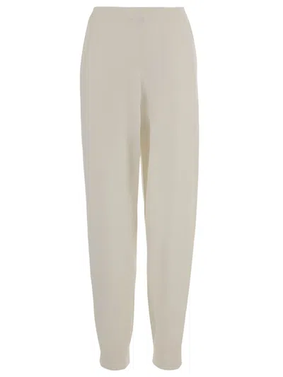 Allude Wool And Cashmere Relaxed Fit Pants In Gray