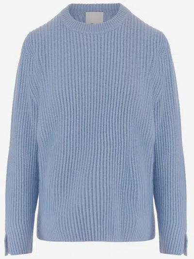 ALLUDE ALLUDE WOOL AND CASHMERE RIBBED SWEATER