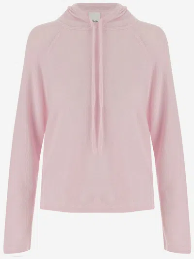 Allude Hooded Sweater In Pink