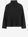 Allude High-neck Long-sleeves Sweater In Black