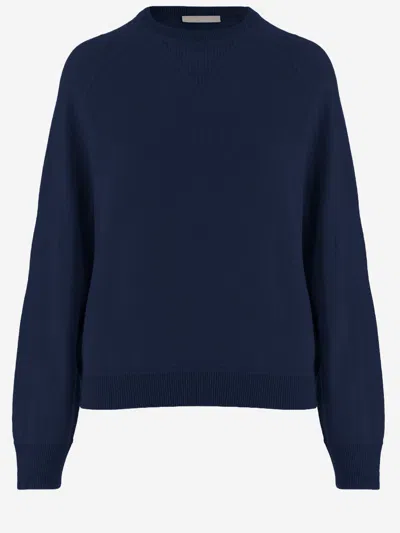 Allude Wool And Cashmere Sweater In Blue
