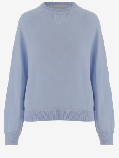 Allude Wool And Cashmere Sweater In Blue