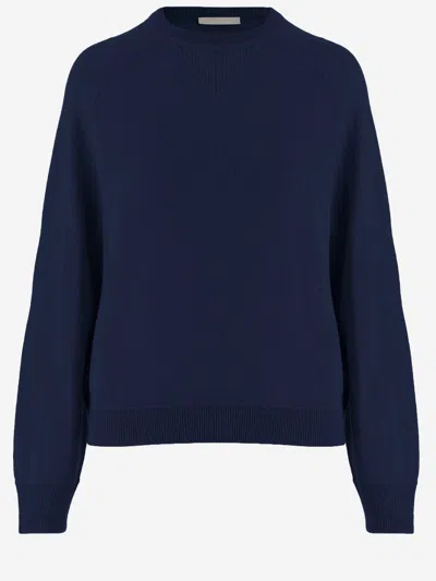Allude Wool And Cashmere Sweater In Blue