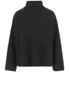 Allude High-neck Long-sleeves Sweater In Gray