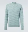 Allude Wool And Cashmere Sweater In Green