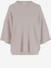 Allude Wool And Cashmere Sweater In Grey