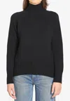 Allude Wool And Cashmere Turtleneck Sweater In Black