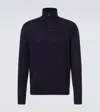 Allude Wool And Cashmere Turtleneck Sweater In Blue
