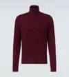 Allude Wool And Cashmere Turtleneck Sweater In Burgundy