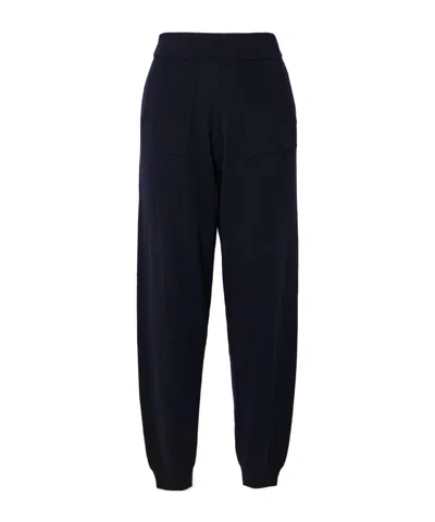 Allude Wool And Cashmere-blend Tapered Track Pants In Black