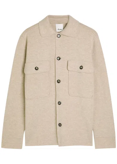 Allude Wool-blend Overshirt In Neutral