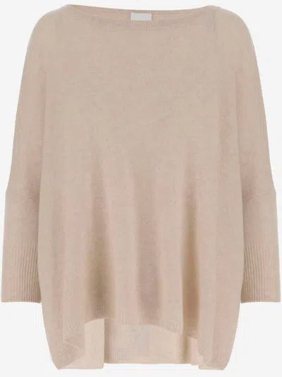 ALLUDE WOOL BLEND PULLOVER WITH RHINESTONES AND STUDS