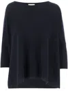 Allude Wool Blend Pullover With Rhinestones And Studs In Black