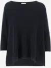 Allude Wool Blend Pullover With Rhinestones And Studs In Black