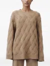 Allude Wool Blend Sweater In Brown