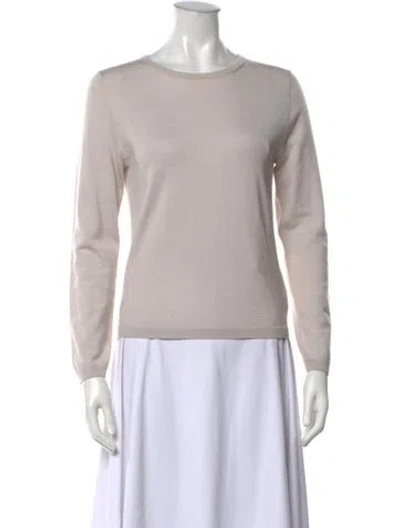 Pre-owned Allude Wool Crew Neck Sweater In Grey
