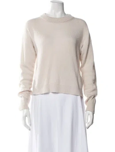 Pre-owned Allude Wool Crew Neck Sweater In Neutrals