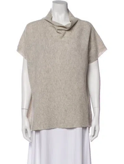 Pre-owned Allude Wool Mock Neck Sweater In Gray