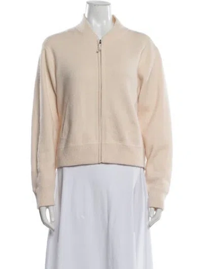 Pre-owned Allude Wool Open Front Sweater In Neutrals