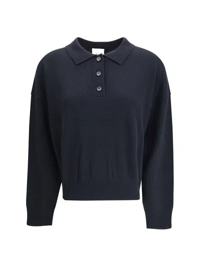 ALLUDE WOOL POLO SWEATER