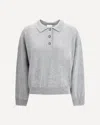 Allude Button-fastening Polo Top In Gray