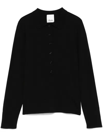 Allude Poloshirt Aus Wolle In Blue