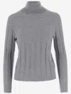 Allude Wool Pullover In Grey