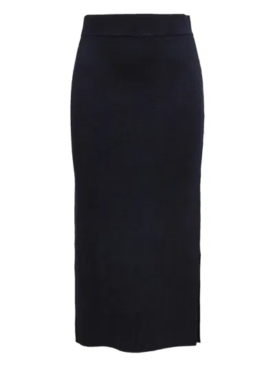Allude Wool Skirt In Black