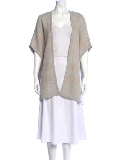 Pre-owned Allude Wool Striped Sweater In Gray