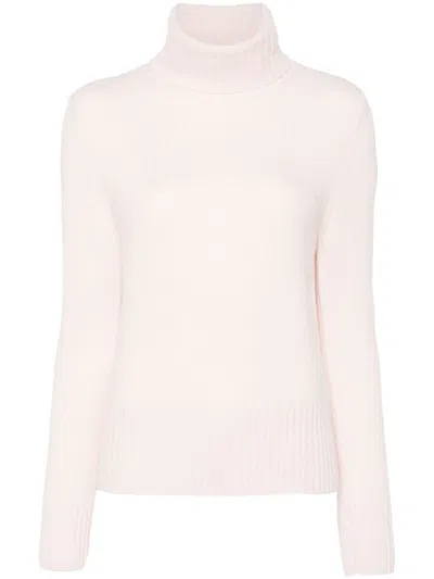 Allude Light Pink Wool Sweater In Neutrals