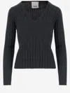 Allude Wool Sweater With Striped Pattern In Blue