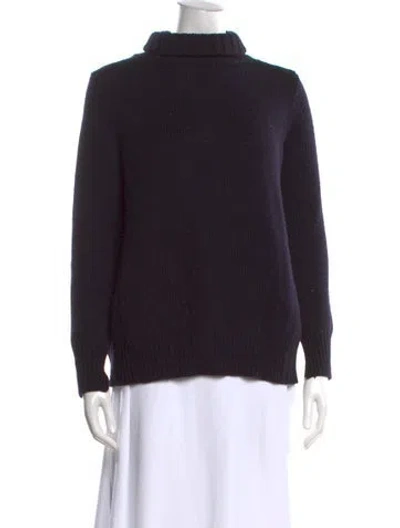 Pre-owned Allude Wool Turtleneck Sweater In Black