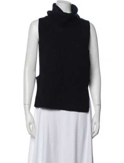 Pre-owned Allude Wool Turtleneck Sweater In Blue