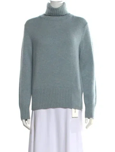 Pre-owned Allude Wool Turtleneck Sweater W/ Tags In Blue