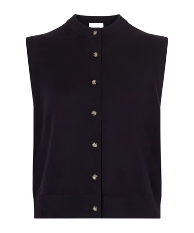 Allude Wool Vest In Blue