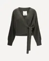 Allude Wrap-around Cardigan In Green