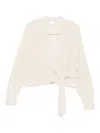 Allude Wrap-tie Cardigan In Orange