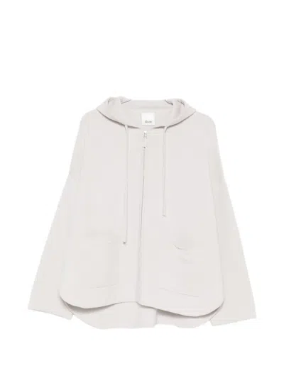 Allude Zip-up Cardigan In Neutral