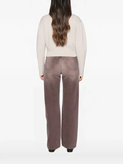 Allude Zip-up Ribbed-trim Cardigan In Neutral