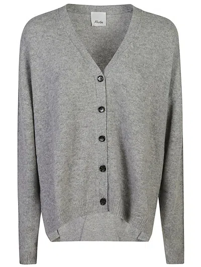 Allude Cardigan In Cashmere In Gray