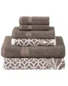Allure 6pc Reversible Trellis Yarn Dyed Jacquard Towel Set