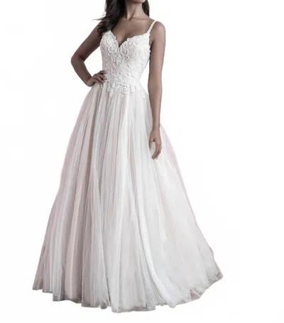 Allure Bridals A-line Wedding Gown In Ivory In White