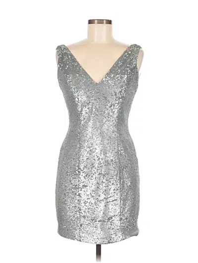 Pre-owned Allure Bridals Cocktail Dress In Silver