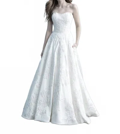 Allure Bridals Lace Sequin Wedding Dress In Ivory In White