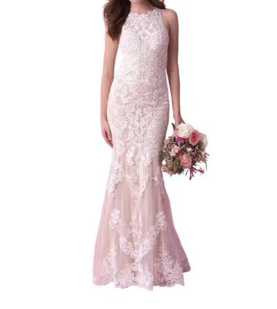 Allure Bridals Lace Wedding Dress In Champagne/ivory In White