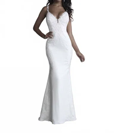 Allure Bridals Mermaid Wedding Dress In Ivory/nude In Multi